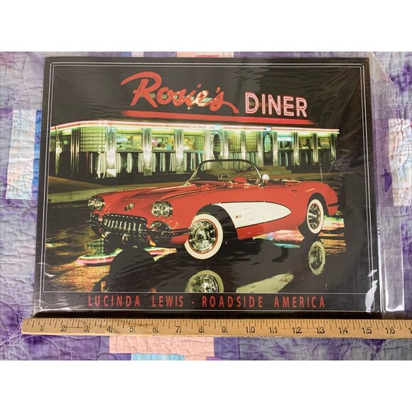 Rosie’s Diner Lucinda Lewis USA Metal 16x12.5 Sign Wall Decor Bar Man Cave Shop - Picture 2 of 3